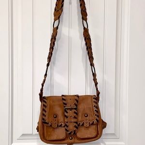 Brown leather purse